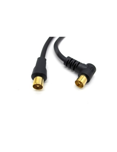 TECHLIFE TLVT0001B CAVO ANTENNA 1,5M NERO PREMIUM M/M CON AD. F/F