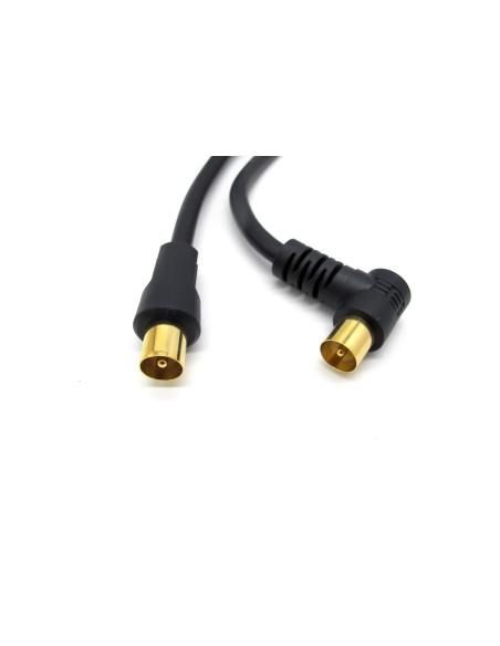 TECHLIFE TLVT0001B CAVO ANTENNA 1,5M NERO PREMIUM M/M CON AD. F/F