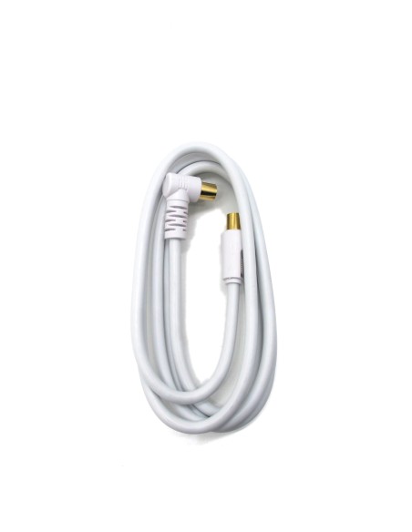 TECHLIFE TLVT0001W CAVO ANTENNA 1,5M BIANCO PREMIUM M/M CON AD. F/F