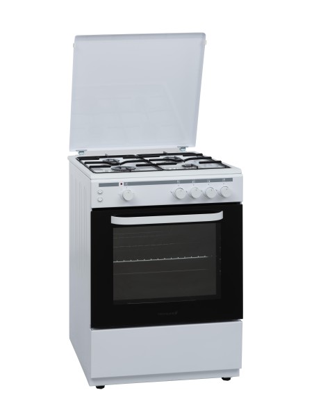 TECHLIFE TFCG60WFGG CUCINA 60X60 4FFORNO A GAS CON GRILL BIANCA