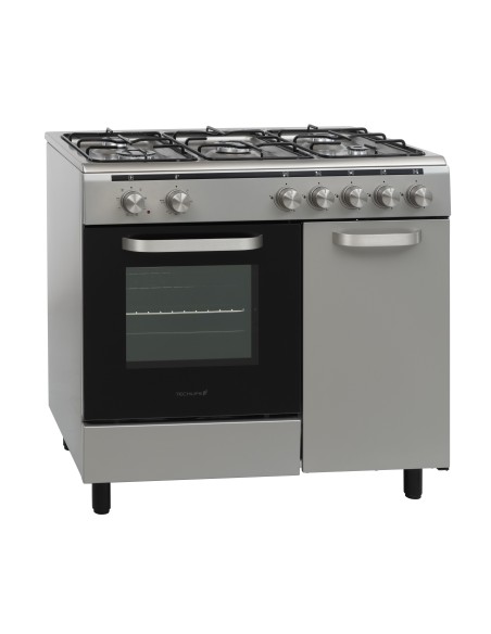 TECHLIFE TFCG90XFEV CUCINA 90X60 A 5F FORNO EL.VENTIL. GRILL P.B. INOX