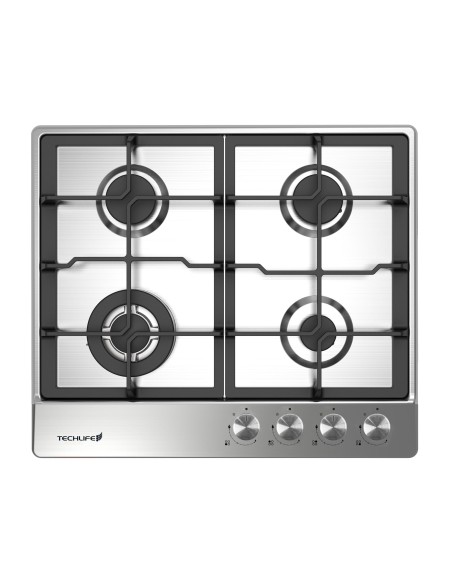 TECHLIFE TFBIPCG60FGG PIANO COTTURA 60CM 4F INOX COM.FR. GRIGLIE GHISA