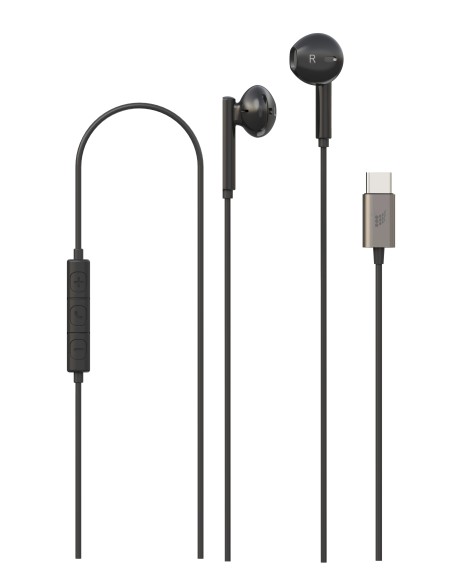 TECHLIFE TLWDEARPHONESBK NERO AURICOLARI USB-C MICROFONO CAVO 1,2M