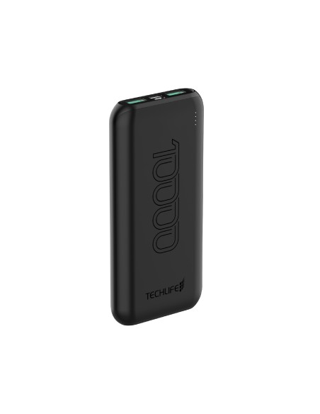 TECHLIFE TLPB10000BK POWERBANK 10000MAH USB-C IN/2USB-A OUT NERO