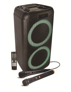 TECHLIFE TLVT0022 MAGNUM DIFFUSORE 2 WOOFER 8" LED RING 2 MICROFONI