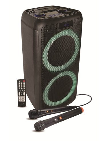 TECHLIFE TLVT0022 MAGNUM DIFFUSORE 2 WOOFER 8" LED RING 2 MICROFONI