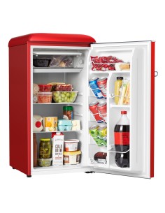 TECHLIFE TFFTR100R FRIGO M.P. E 95 LT RETRO' ROSSO H89,3L48,7 P59,2 2