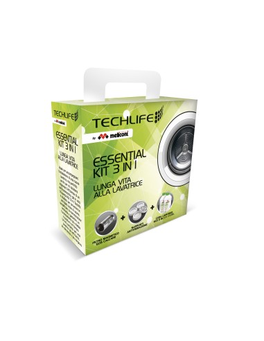 TECHLIFE TLHA0008 ESSENTIAL KIT 3IN1 LAVATRICE FILTRO+SUPPORTI+CURA L.