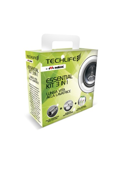 TECHLIFE TLHA0008 ESSENTIAL KIT 3IN1 LAVATRICE FILTRO+SUPPORTI+CURA L.
