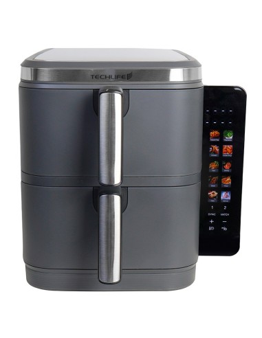 TECHLIFE TLCU4612D FRIGGITRICE AD  ARIA DOPPIO CESTELLO VERT. 11LT.