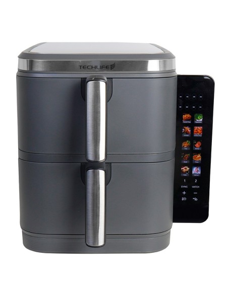 TECHLIFE TLCU4612D FRIGGITRICE AD  ARIA DOPPIO CESTELLO VERT. 11LT.