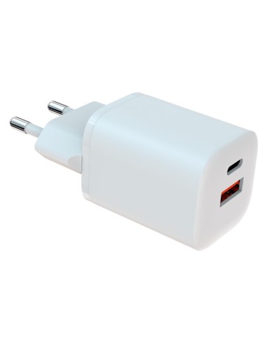 TECHLIFE TLMT0034 USB-C/USB-A 33W ALIM.RETE BIANCO CARICA RAPIDA