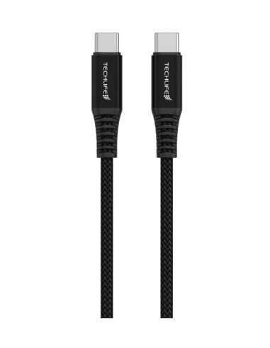 TECHLIFE TLMT0029 USB-C/USB-C 100W CAVO 2,0M NERO