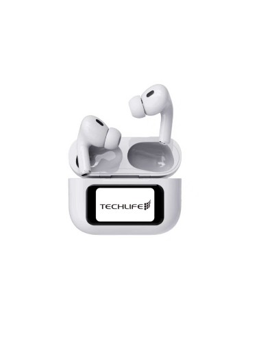 TECHLIFE TLMT0030 AURICOLARI BT TWS ANC IN-EAR NERO DISPLAY CUSTODIA