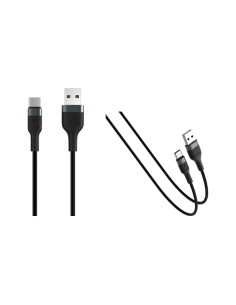 TECHLIFE TLMT0037 USB-A/USB-C 3A CAVO 1,2M NERO