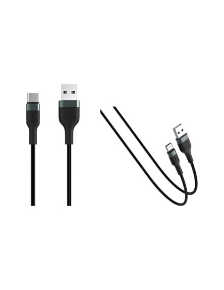 TECHLIFE TLMT0037 USB-A/USB-C 3A CAVO 1,2M NERO